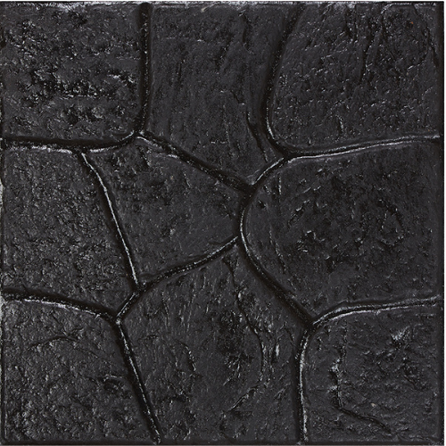 กระเบื้องปูพื้น สแตมป์เพฟ ลายโรม่า สีดำ