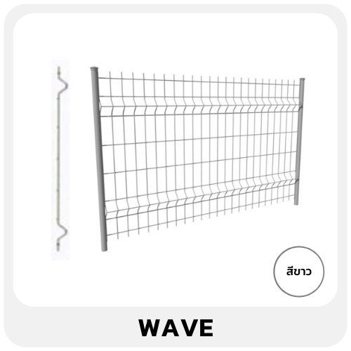 แผงตะแกรงเหล็กWAVE ขาว